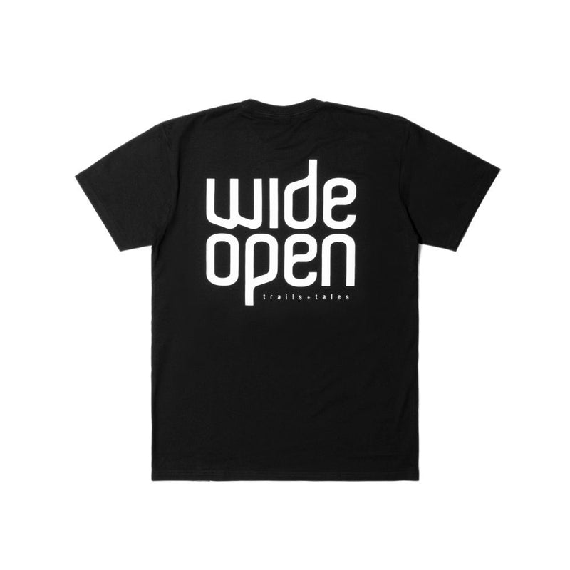 WIDE OPEN TRAILS AND TALES T-SHIRT - BLACK