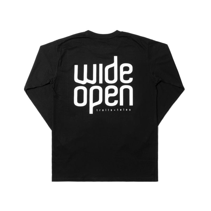 WIDE OPEN TRAILS AND TALES LONG SLEEVE T-SHIRT - BLACK